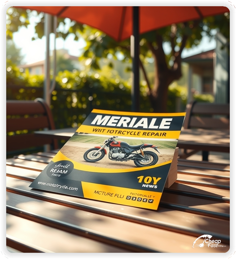 Print Ready Layout 1, Motorcycle Repair brochures layout example