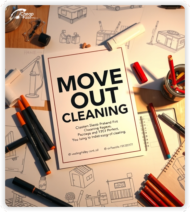 Creative Print Design 1, Move Out Cleaning promo cards creative layout
