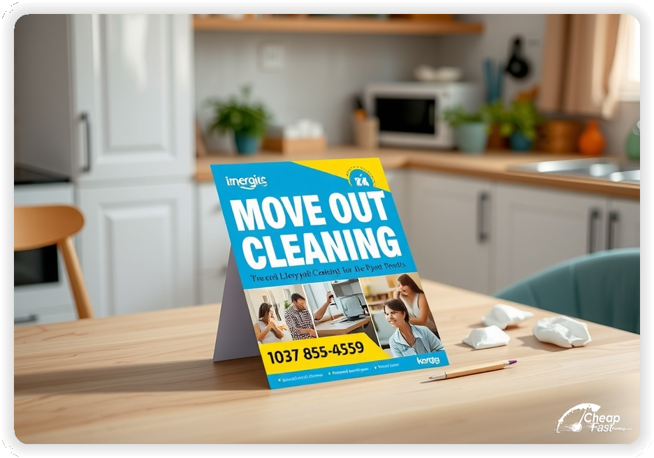 Marketing Handout Design 1, Move Out Cleaning pamphlets design example