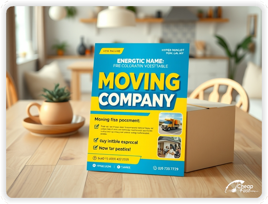 Best Moving Company Sheet, Moving Company marketing materials print sample