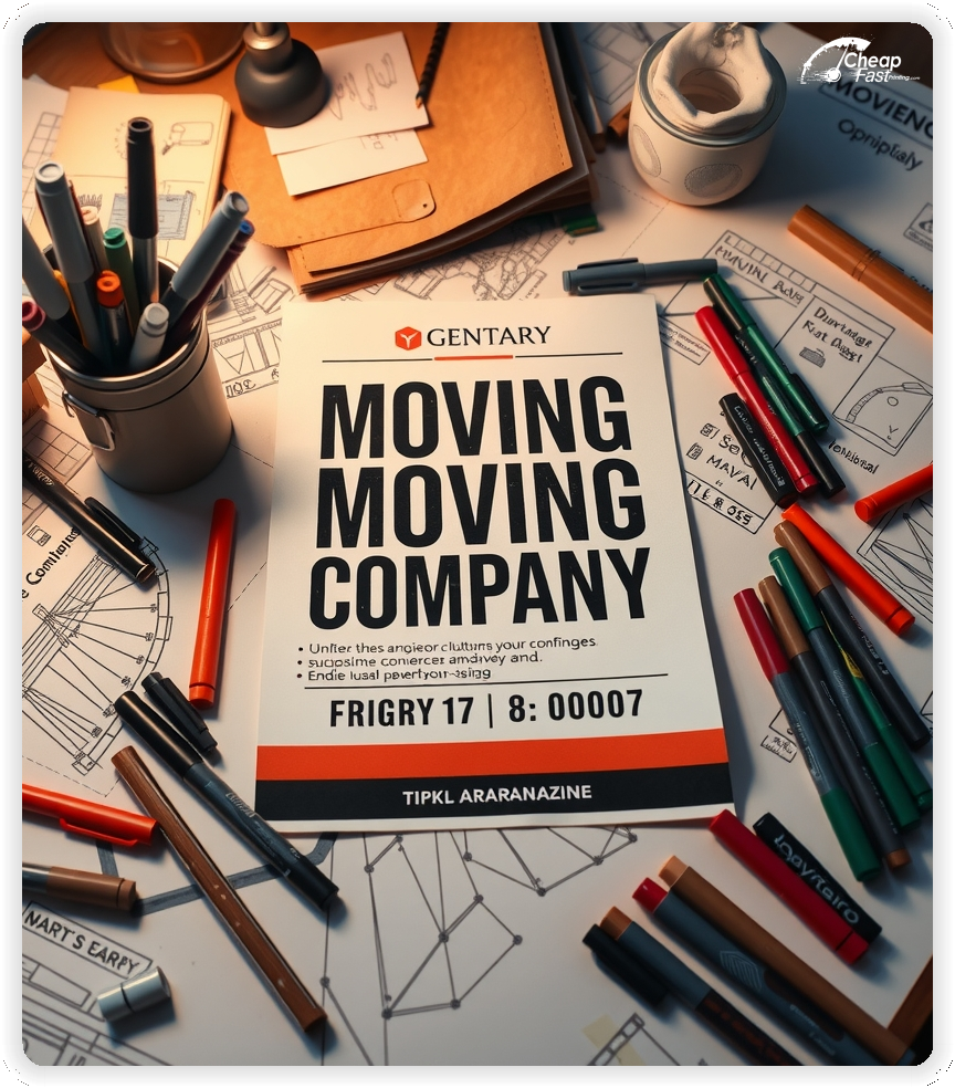 Print Ready Layout 1, Moving Company brochures layout example