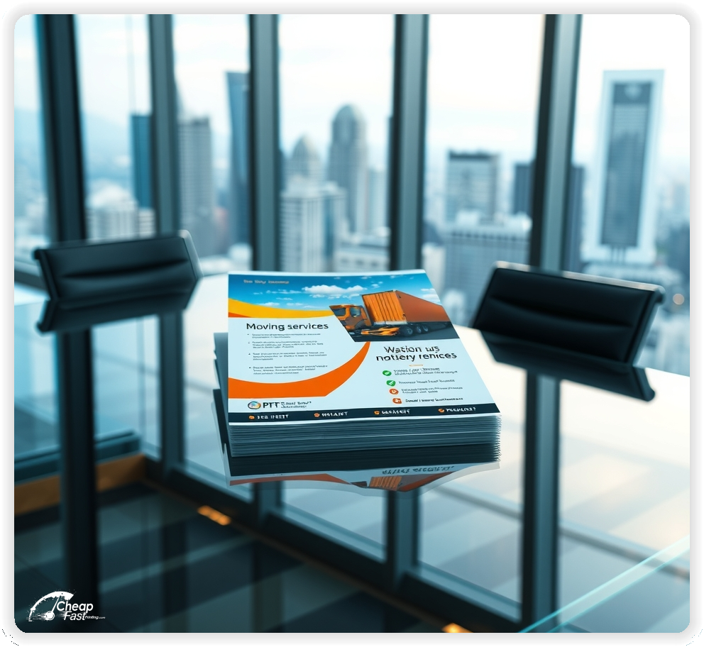 Print Ready Layout 1, Moving Services brochures layout example