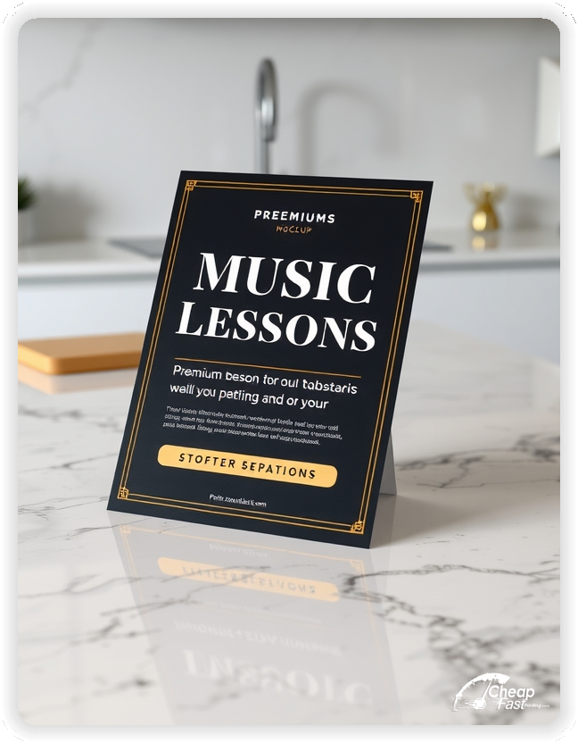 Advertising Brochure 1, Music Lessons leaflets layout example