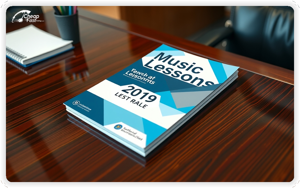 Creative Print Design 1, Music Lessons promo cards creative layout