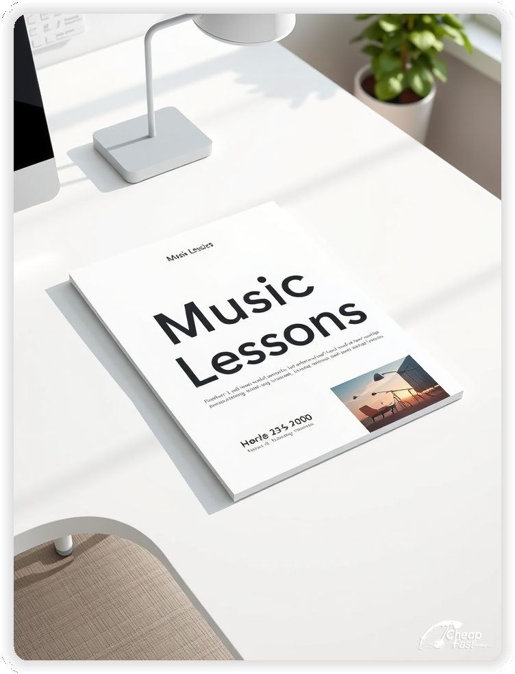 Custom Business Piece 1, Music Lessons advertisements marketing piece