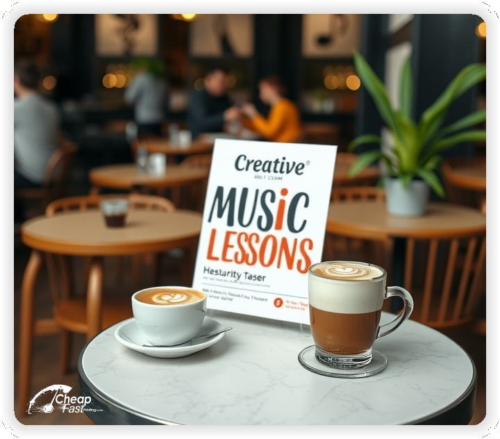 Promo Flyer Sample 1, Music Lessons leaflets creative layout