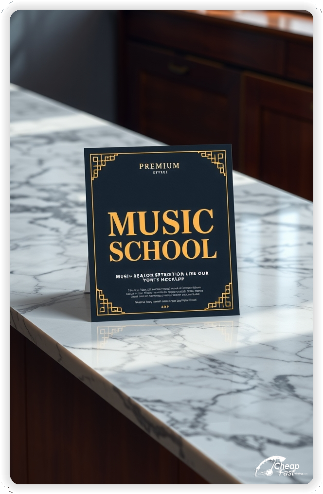Advertising Brochure 1, Music School leaflets layout example