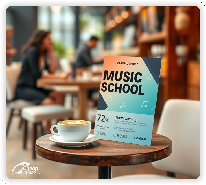 Creative Print Design 1, Music School marketing materials print sample