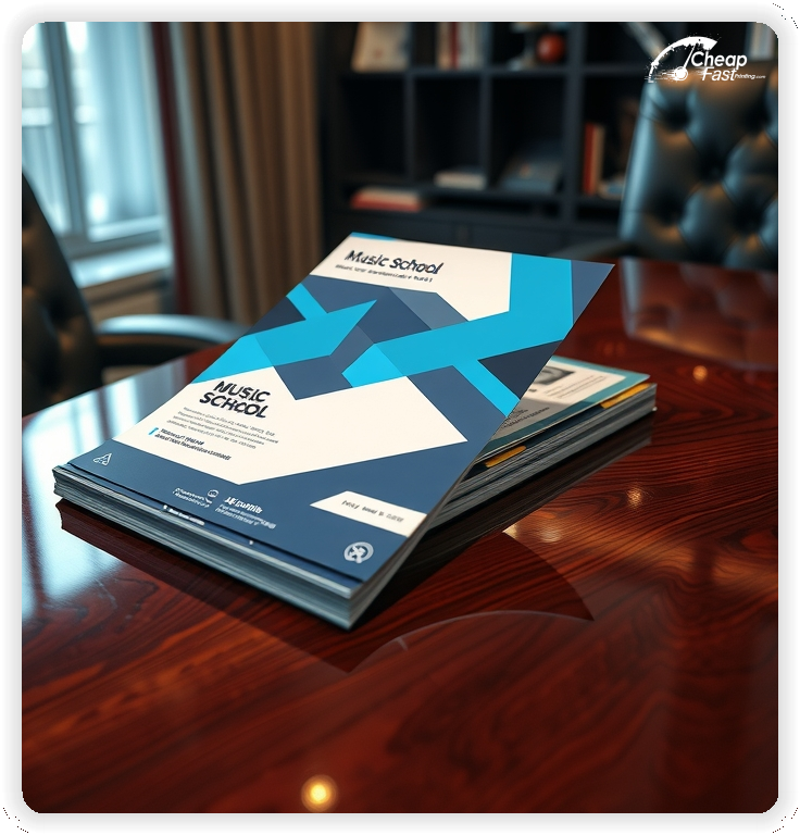 Marketing Handout Design 1, Music School pamphlets design example