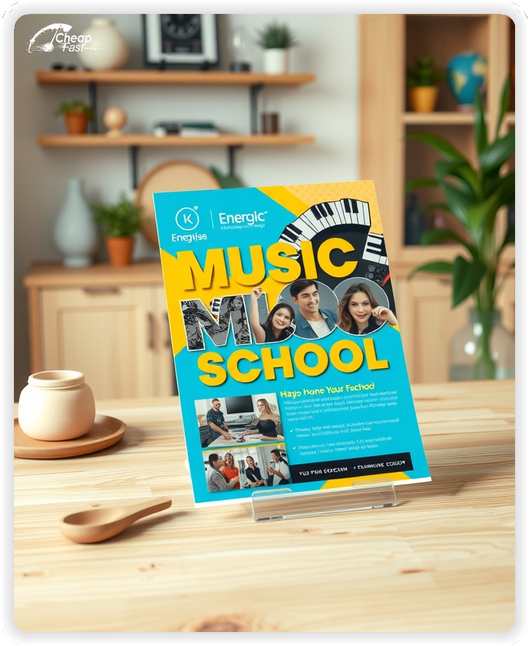 Promo Flyer Sample 1, Music School leaflets creative layout