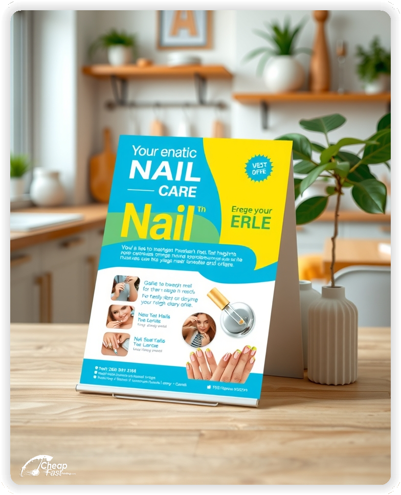 Creative Print Design 1, Nail Care promo cards creative layout