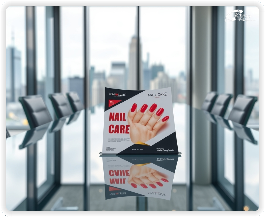 Promo Flyer Sample 1, Nail Care leaflets creative layout