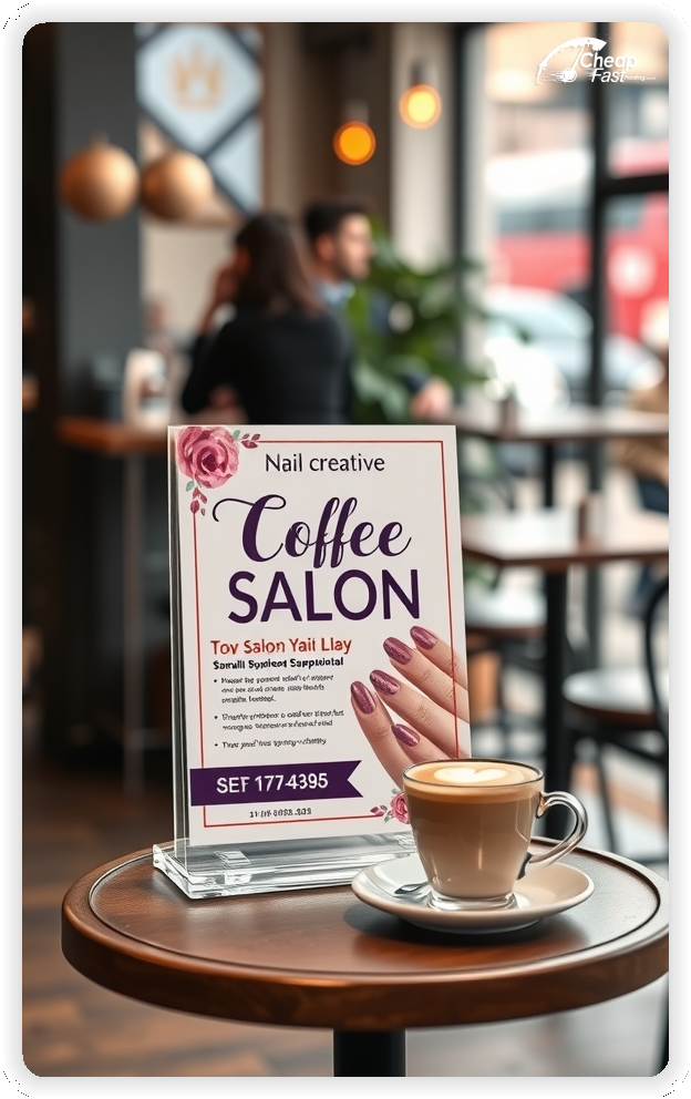 Best Nail Salon Card, Nail Salon marketing materials print sample