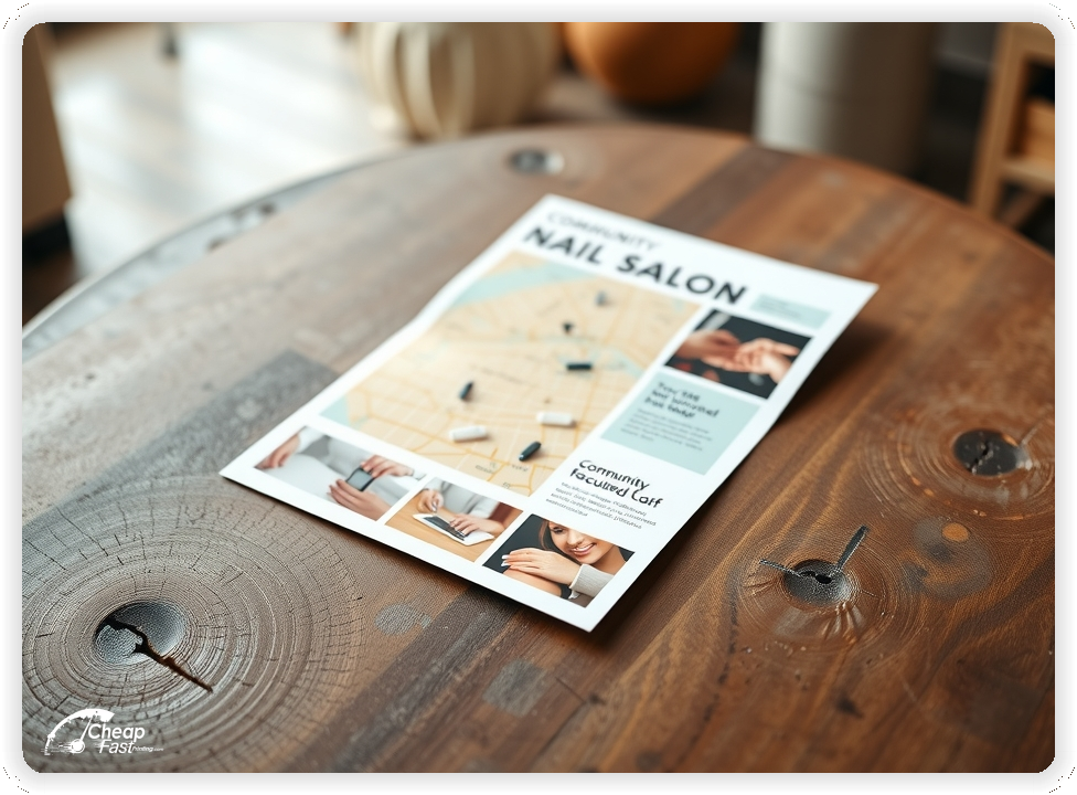 Creative Print Design 1, Nail Salon promo cards creative layout