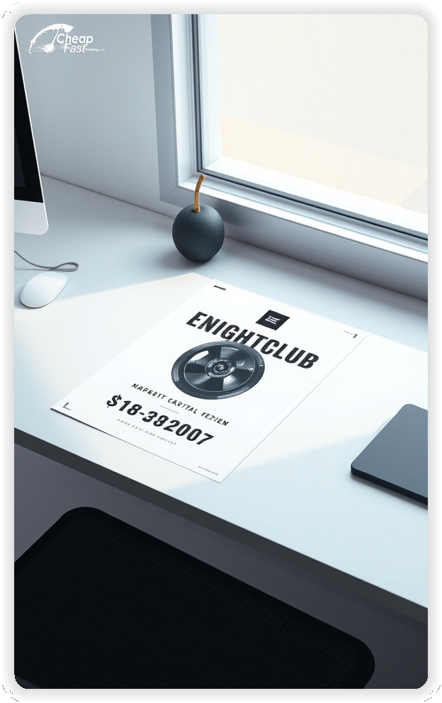 Ad Marketing Piece, Nightclub leaflets layout example