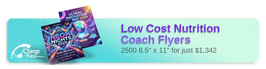 2500 Low Cost 8.5x11 18pt Ultra Premium Pearl Nutrition Coach Flyers