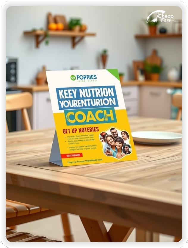 Advertising Brochure 1, Nutrition Coach leaflets layout example