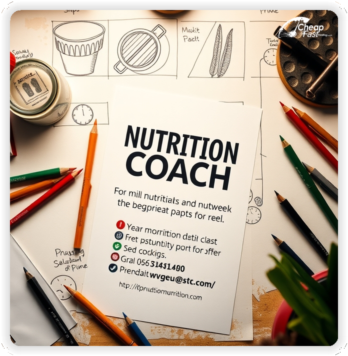 Custom Business Piece 1, Nutrition Coach advertisements marketing piece