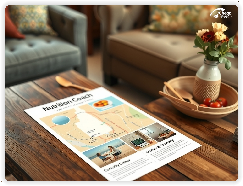 High Quality Leaflet 1, Nutrition Coach circulars promotion design