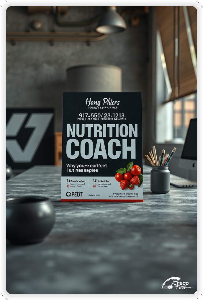 Marketing Handout Design 1, Nutrition Coach pamphlets design example