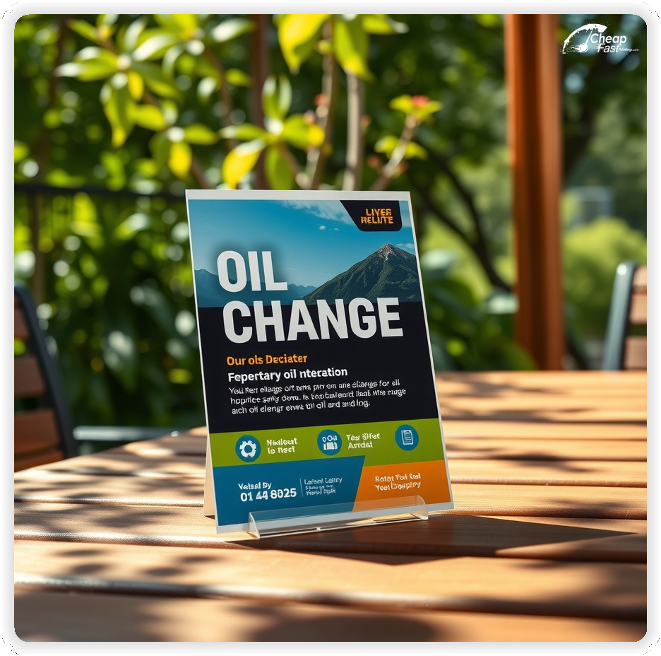 Custom Oil Change Circular Publishing, Oil Change advertisements marketing piece