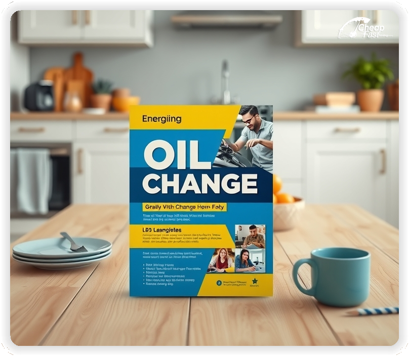 Print Ready Layout 1, Oil Change brochures layout example