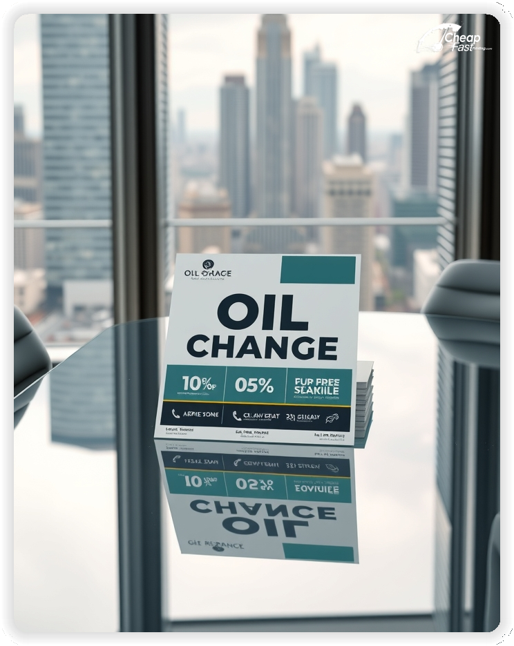 Professional Circular 1, Oil Change handouts print sample