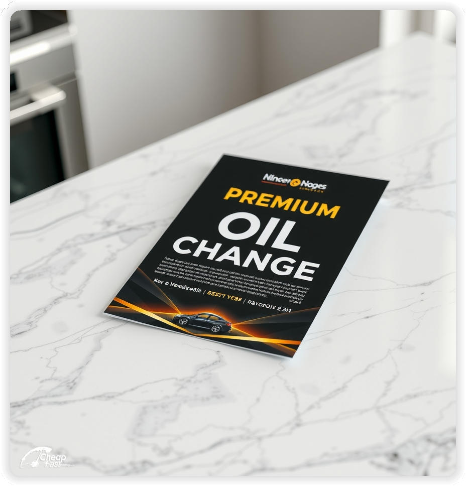 Promotional Material 1, Oil Change marketing materials marketing piece