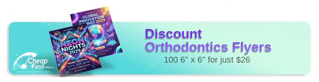 100 Discount 6x6 80lb Gloss Book Paper Orthodontics Flyers