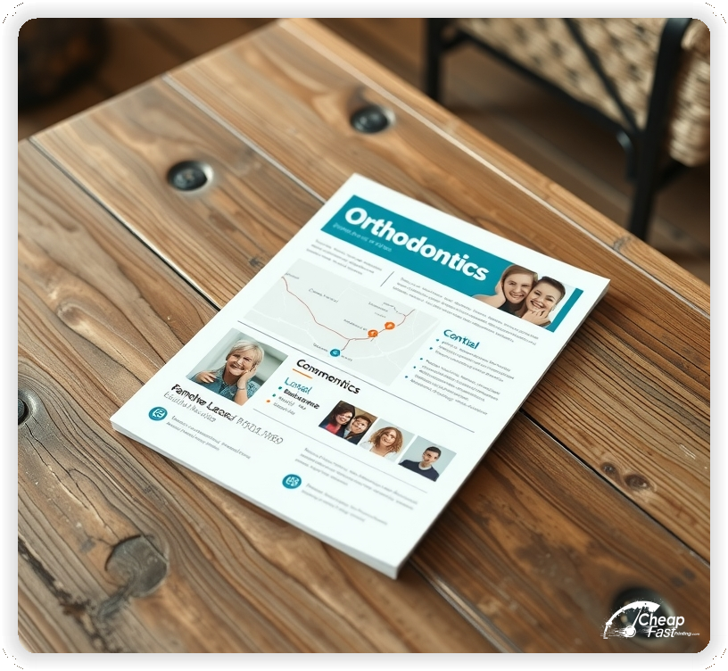 Custom Business Piece 1, Orthodontics promo cards creative layout