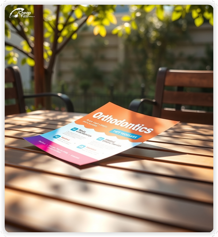 Custom Orthodontics Leaflet, Orthodontics advertisements marketing piece