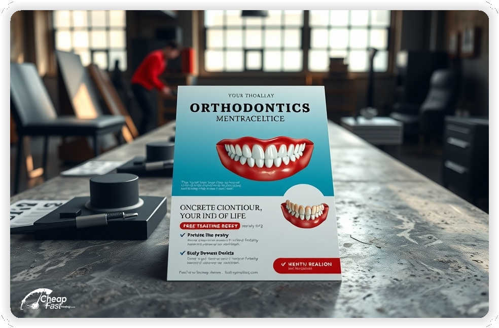 Promo Flyer Sample 1, Orthodontics leaflets creative layout