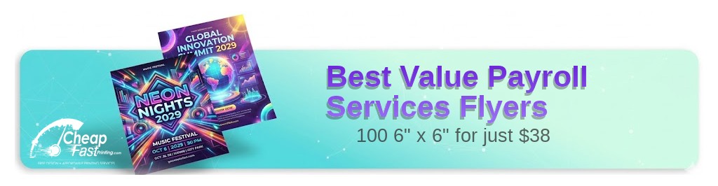 100 Best Value 6x6 100lb Matte Cover Payroll Services Flyers