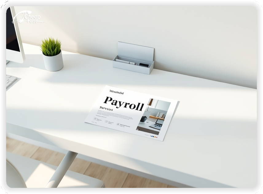 Advertising Brochure 1, Payroll Services leaflets layout example