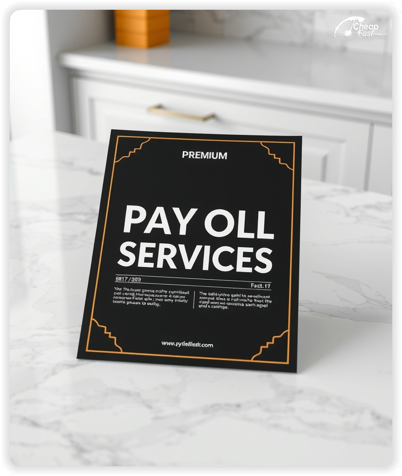 Promo Flyer Sample 1, Payroll Services handouts print sample