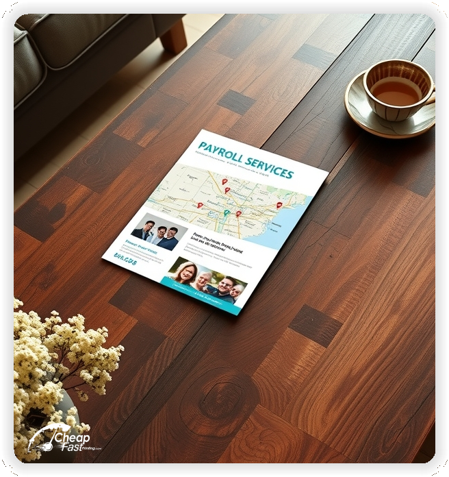 Promotional Material 1, Payroll Services leaflets creative layout