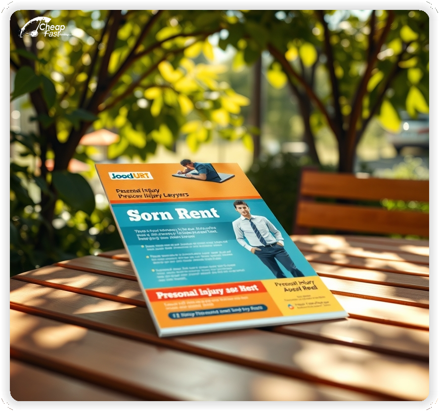 Advertising Brochure 1, Personal Injury Lawyer leaflets layout example