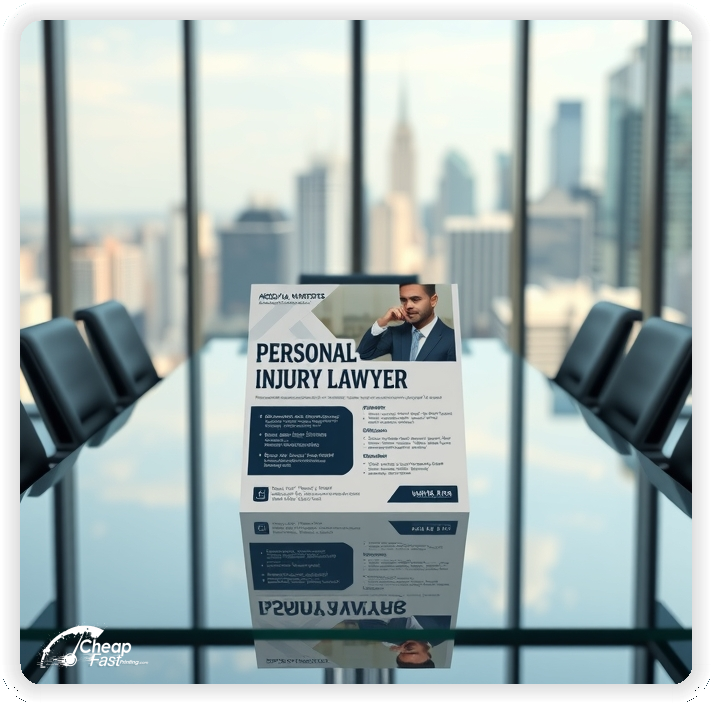 Professional Circular 1, Personal Injury Lawyer handouts print sample
