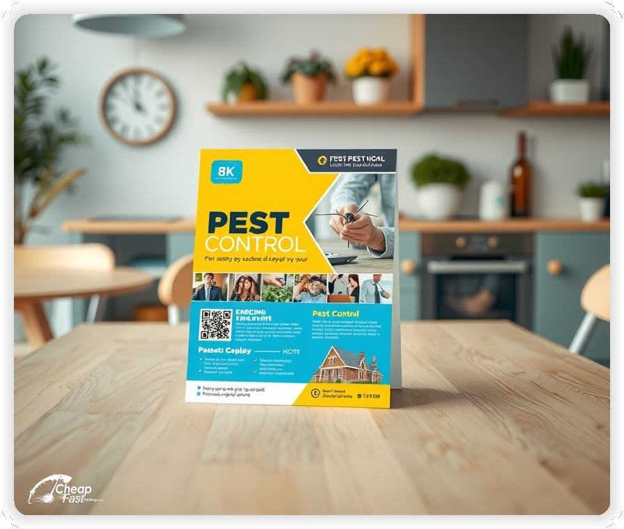 Advertising Brochure 1, Pest Control leaflets layout example