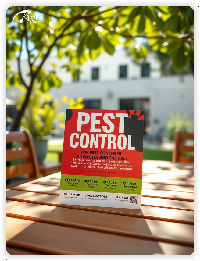 Creative Print Design 1, Pest Control promo cards creative layout