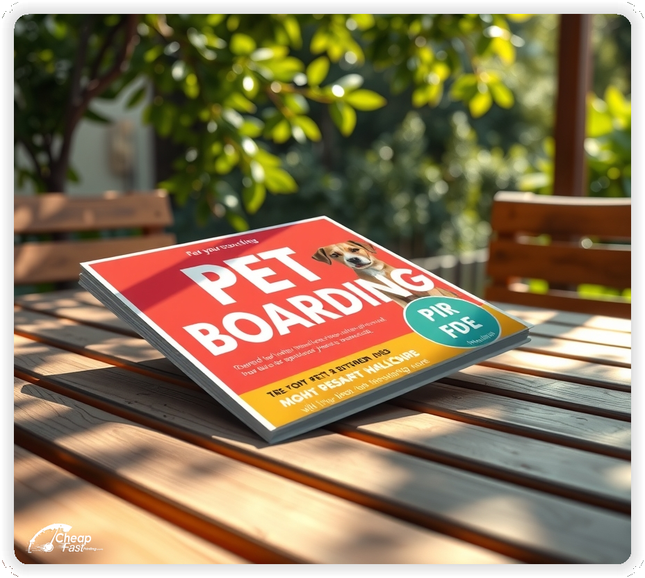 Creative Print Design 1, Pet Boarding marketing materials print sample