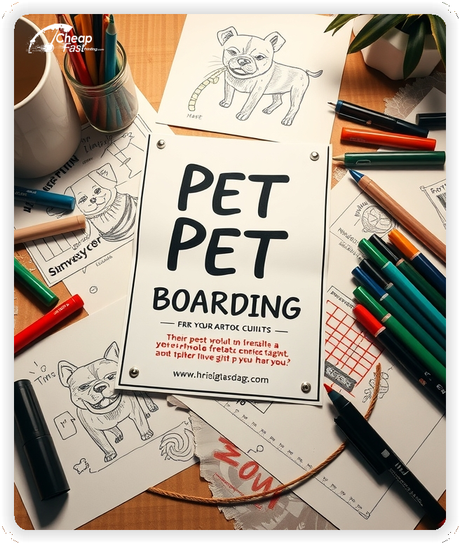 High Quality Leaflet 1, Pet Boarding advertisements marketing piece