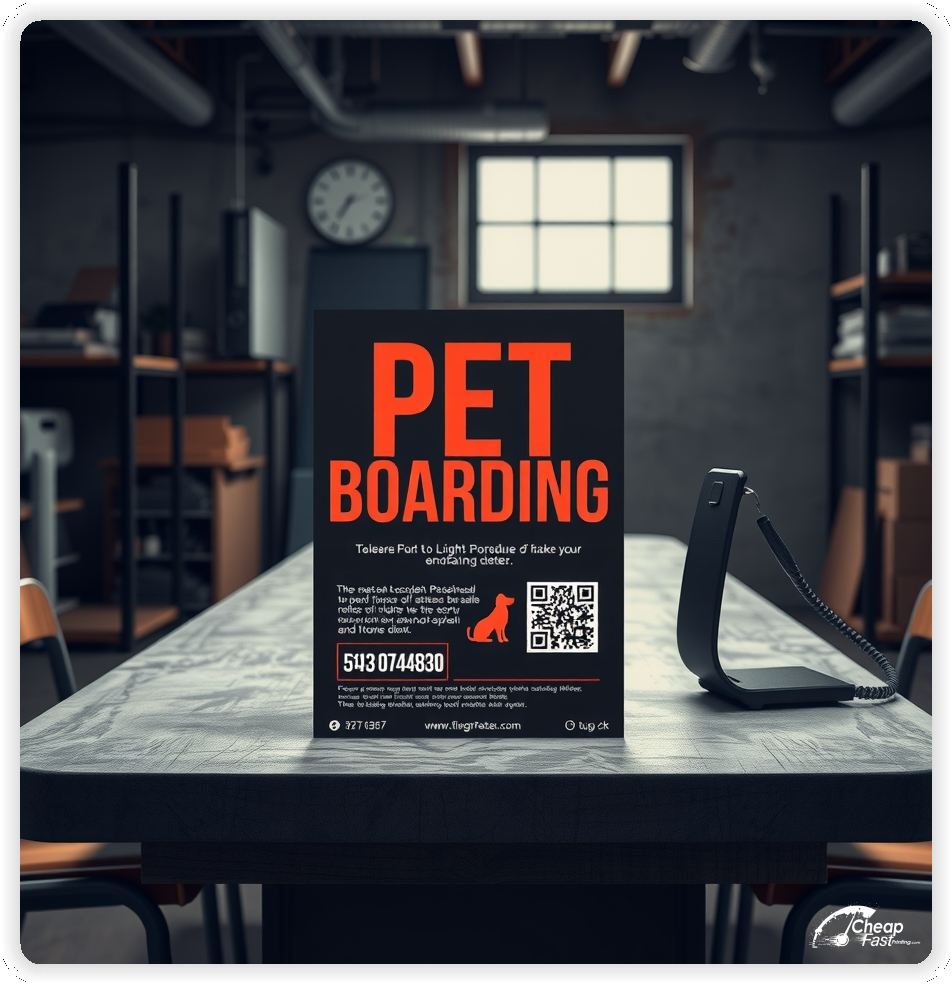 Promo Flyer Sample 1, Pet Boarding leaflets creative layout
