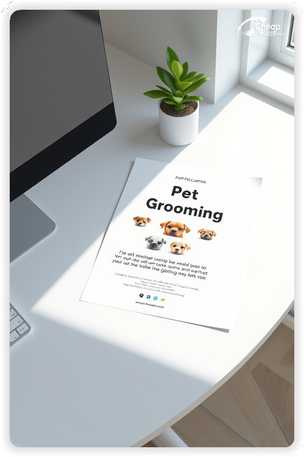 Advertising Brochure 1, Pet Grooming leaflets layout example