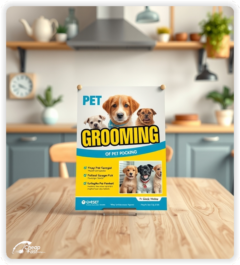 Creative Print Design 1, Pet Grooming marketing materials print sample