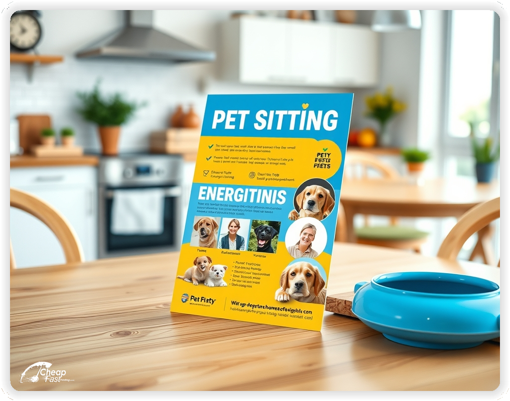 Creative Print Design 1, Pet Sitting marketing materials print sample