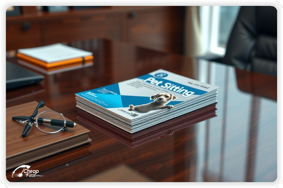 Print Ready Layout 1, Pet Sitting brochures layout example