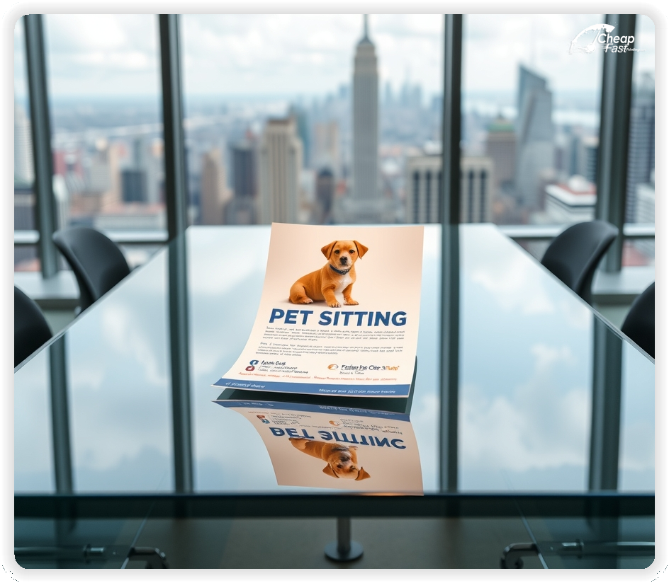 Promo Flyer Sample 1, Pet Sitting leaflets creative layout