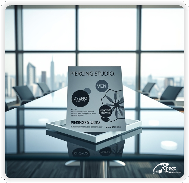 Best Piercing Studio Handout, Piercing Studio marketing materials print sample