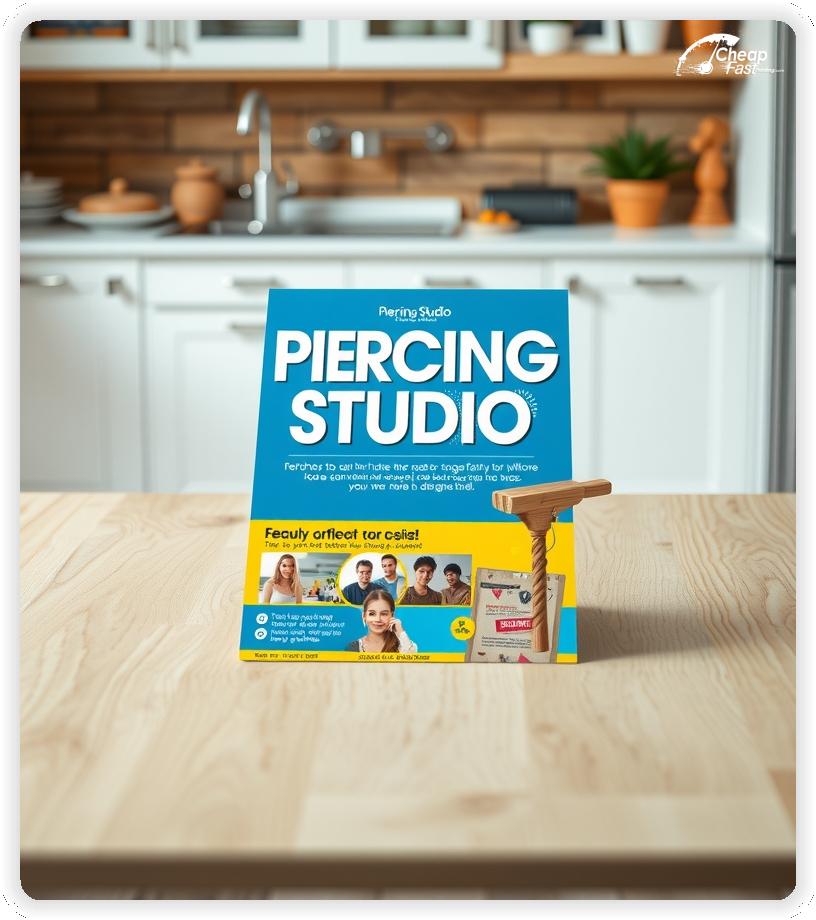 Creative Print Design 1, Piercing Studio promo cards creative layout